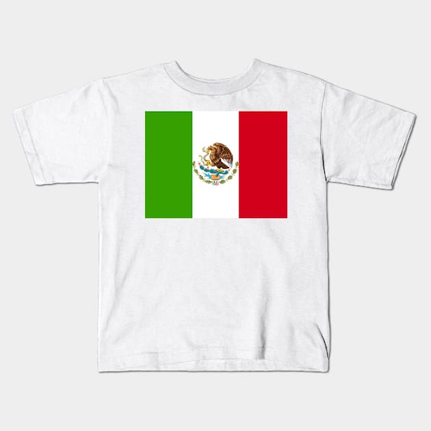 Mexico coat of arms flag Kids T-Shirt by AidanMDesigns